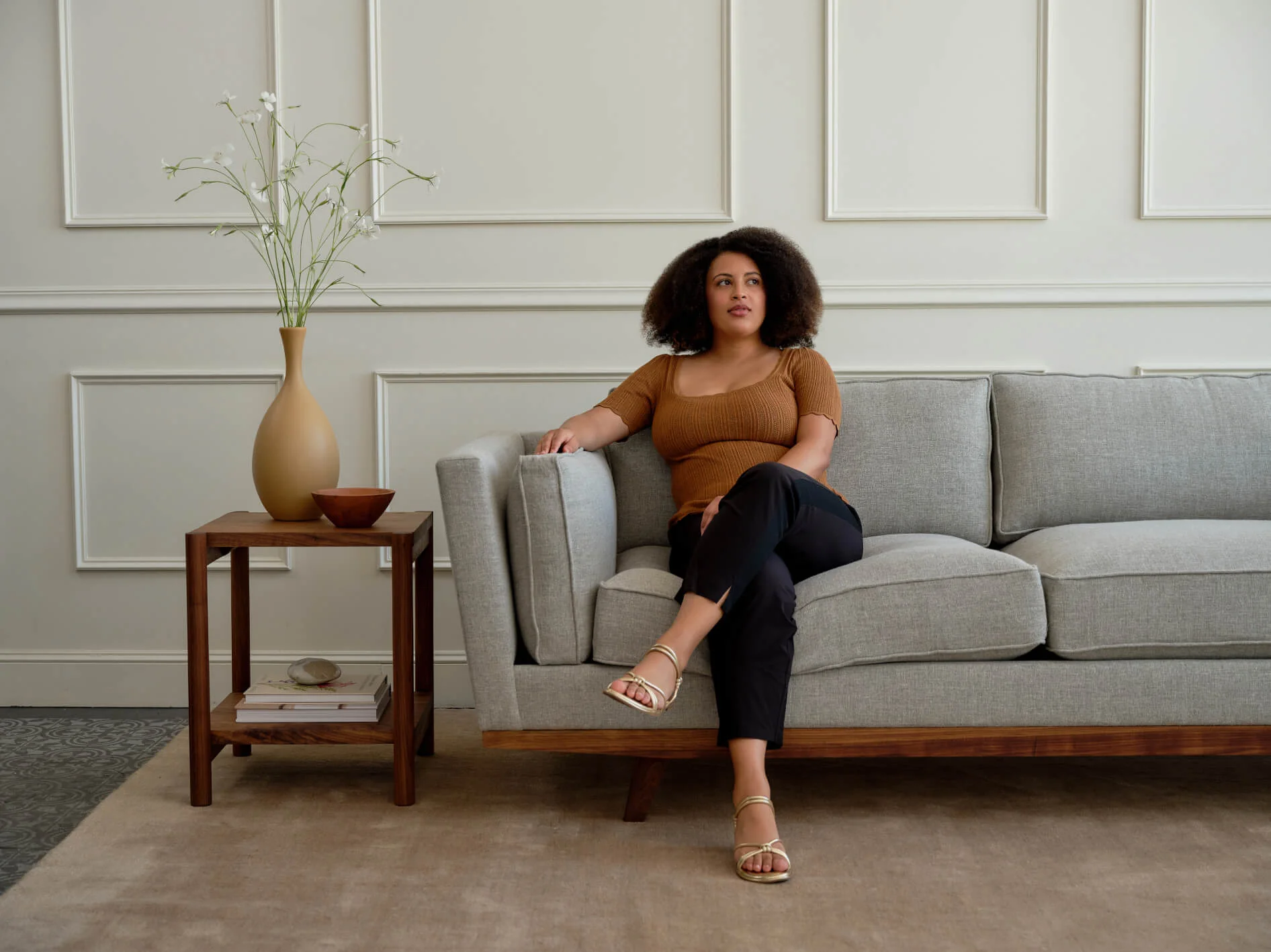 Kirnik Bumper Sectional in Natural Latex - Image 4